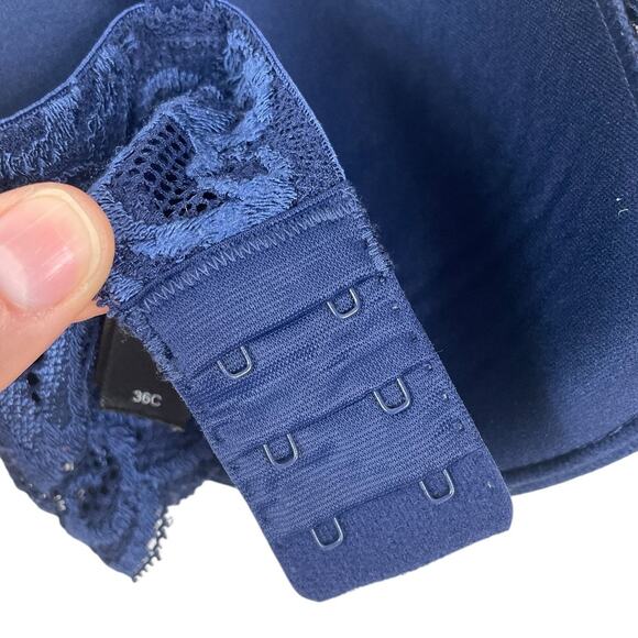 Natori Feathers Plunge T-Shirt Bra 730023 Midnight Size 36C - Picture 9 of 14